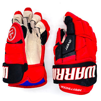 Warrior Covert QR5 Pro - NHL Used Pro Stock Glove - Jordan Martinook (Red/Black)